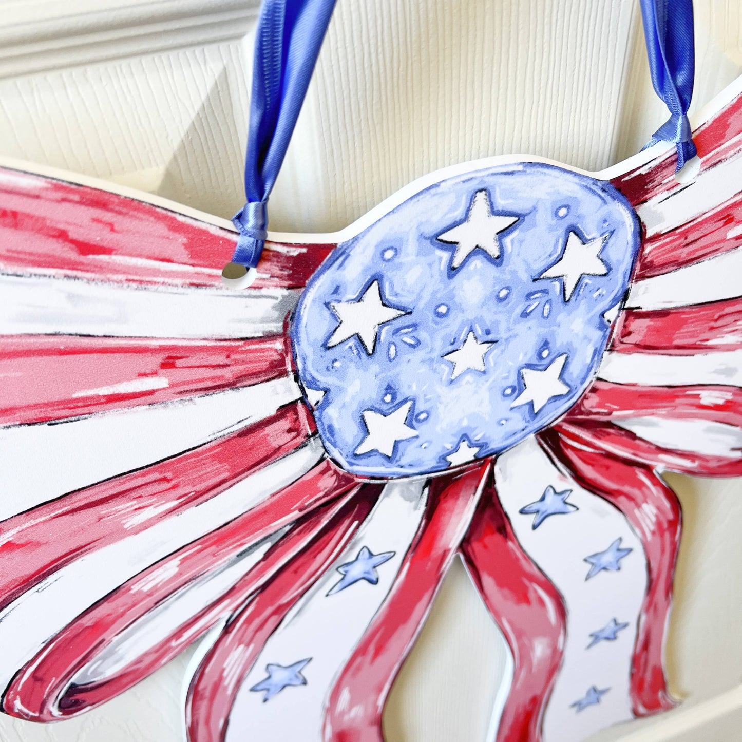 Patriotic Bow USA Door Hanger by Home Malone