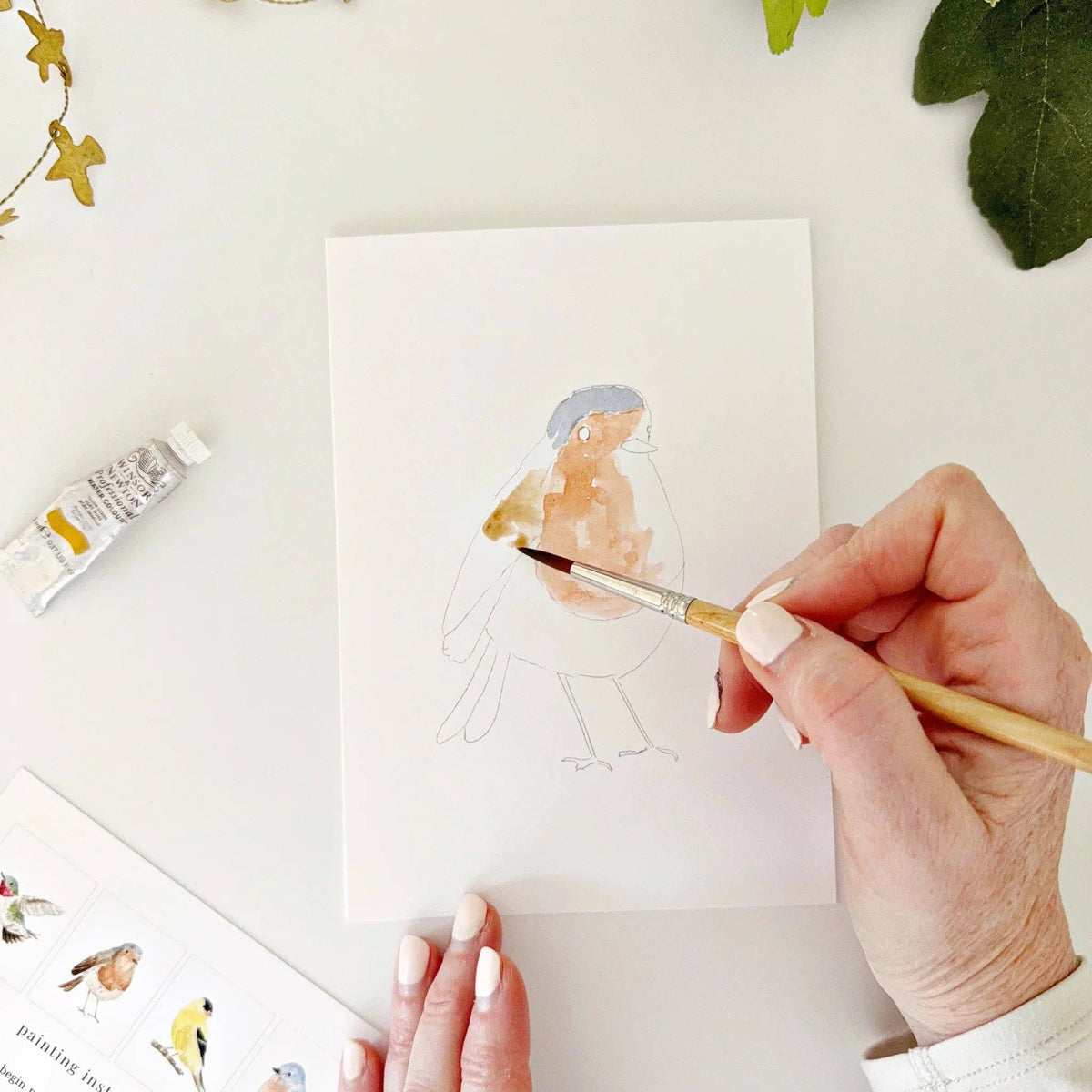 Birds Paintable Watercolor Notecard Set of 8- Emily Lex Studio