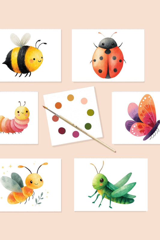Breathe People Garden Friends Watercolor Postcard Kit