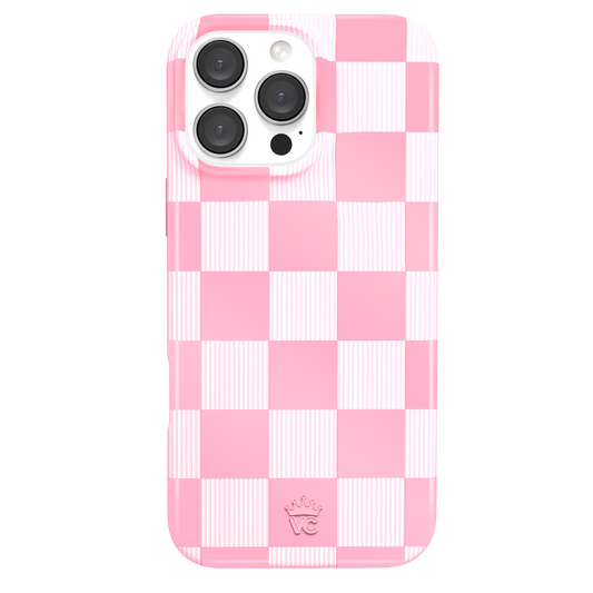 Pink Vibe Checkered MagSafe iPhone 16 Pro Max Case