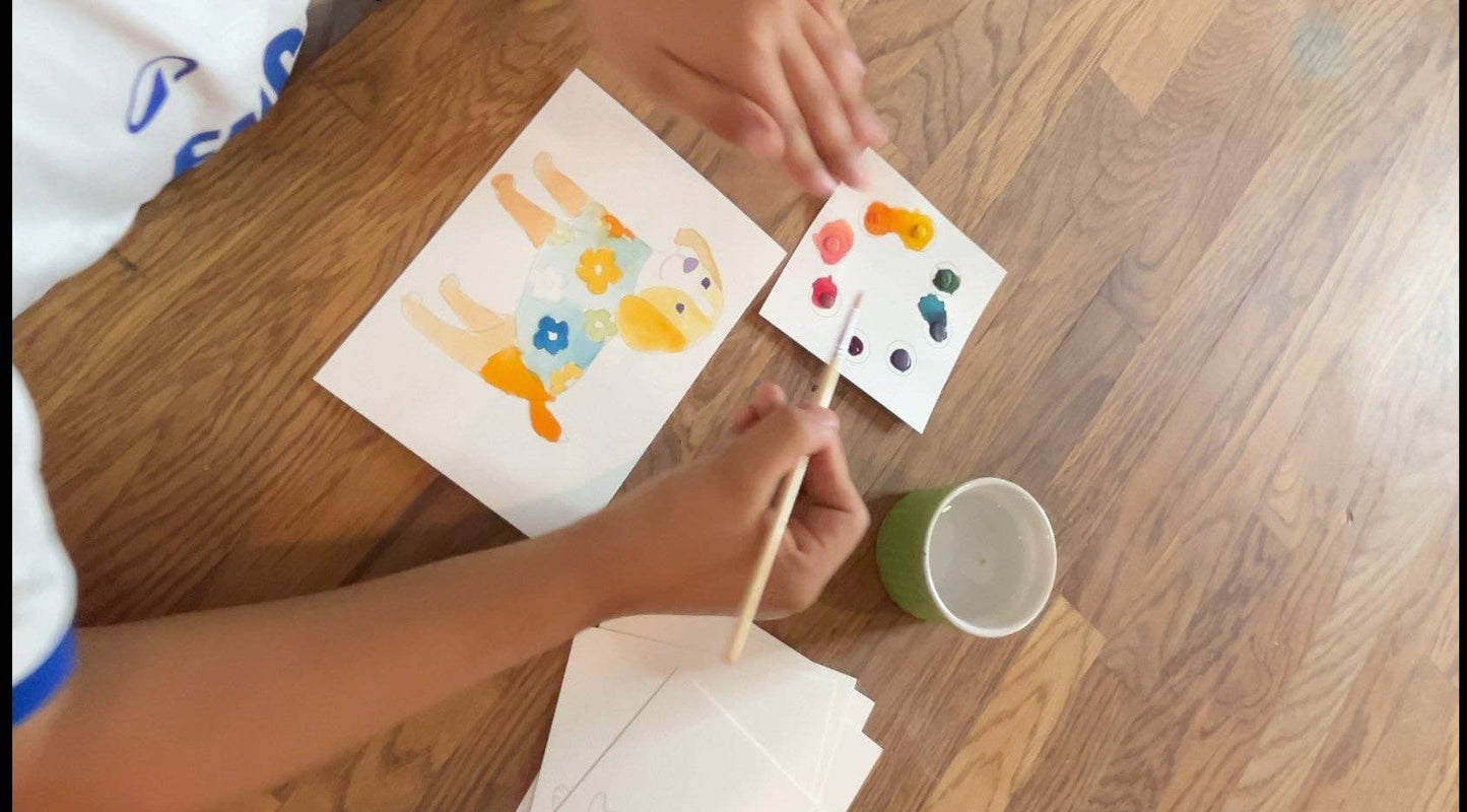 Breathe People Super Pups Watercolor Postcard Kit