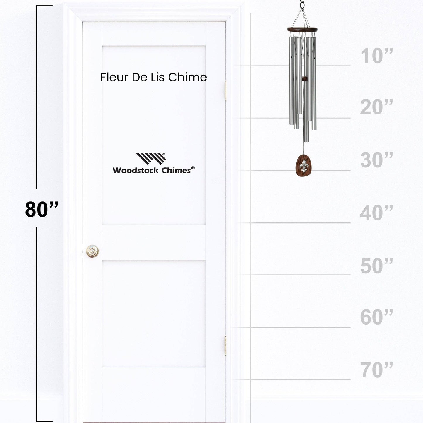 Woodstock Fleur de lis Wind Chime