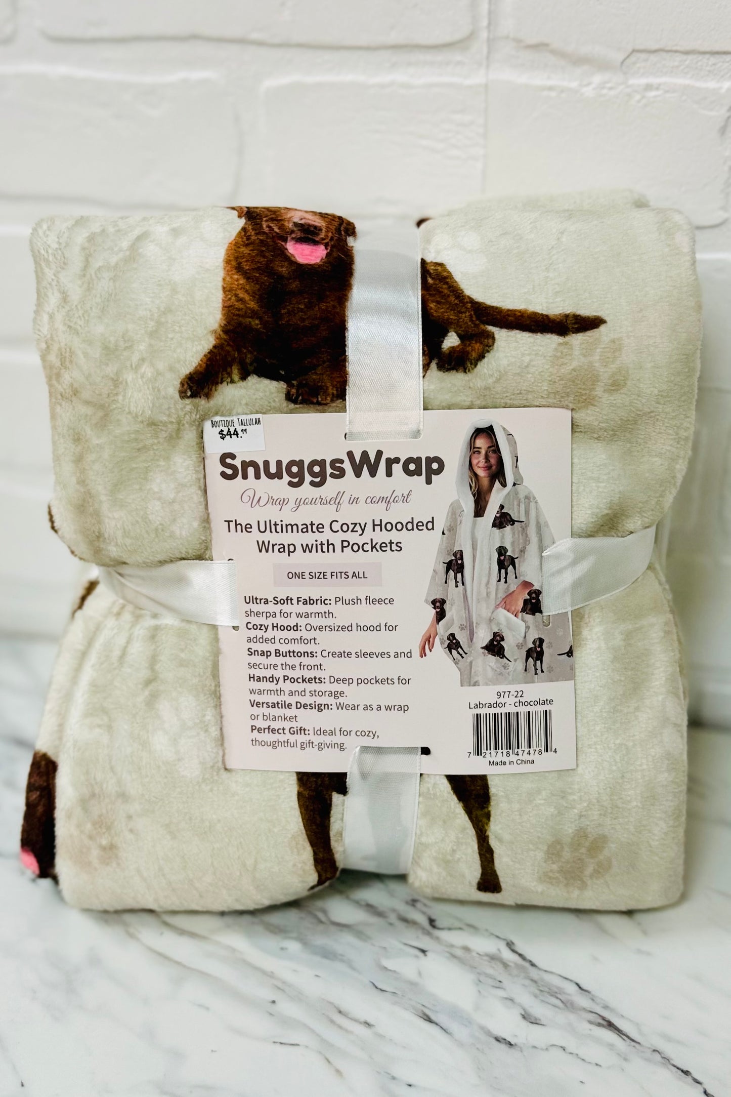 Snuggs Cozy Hooded Wrap with Pockets- Favorite Pet Breeds Edition