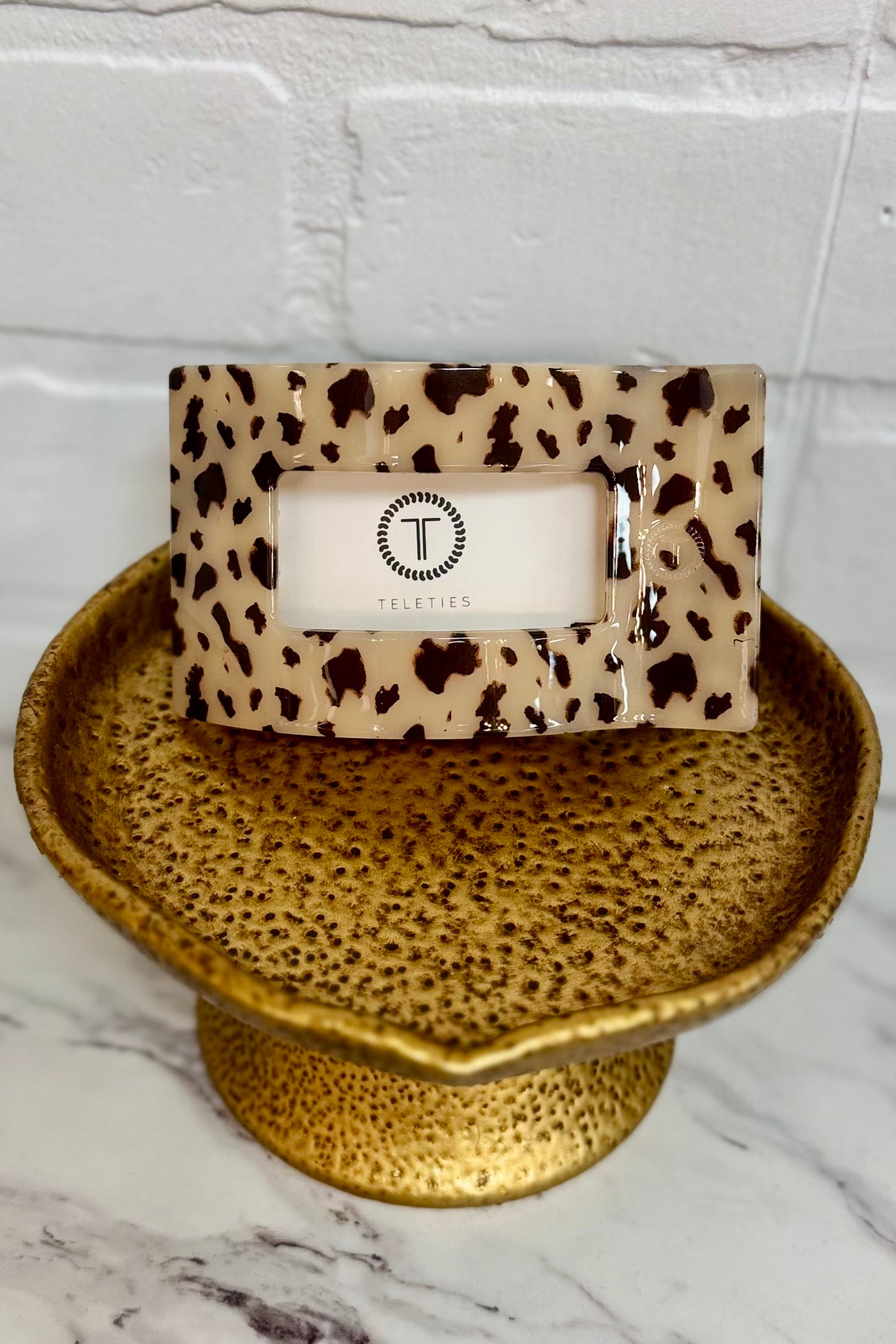 Teleties Blonde Tortoise Rectangle Flat Hair Clip (Choose your size)