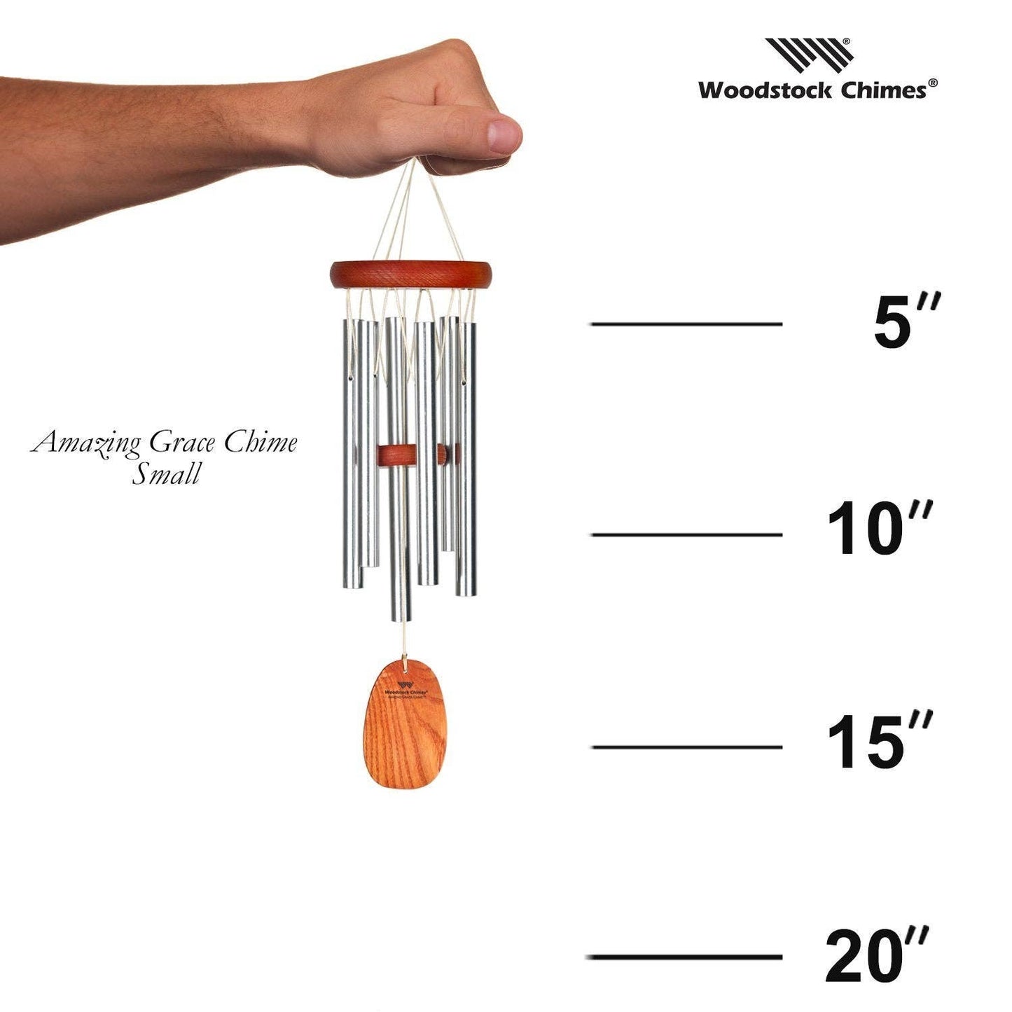 Woodstock 16" Silver Amazing Grace® Wind Chime