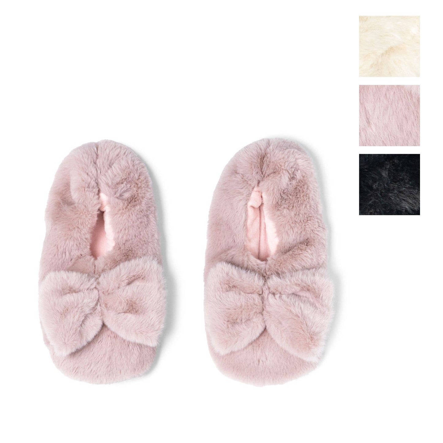 Cuddlers Heated Slippers by Hello Mello in black, ivory, or pink