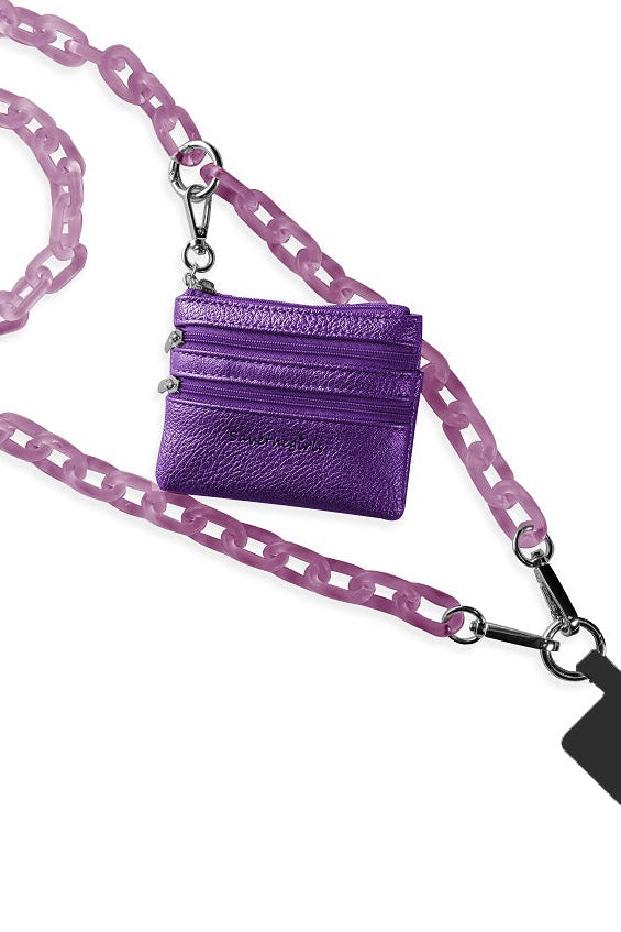 Clip & Go Ice Chain Phone Crossbody with Pouch Wallet by Save the Girls (Choose from 4 colors)