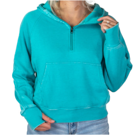Girlie Girl Originals Aqua Wash Sweatshirt Hoodie