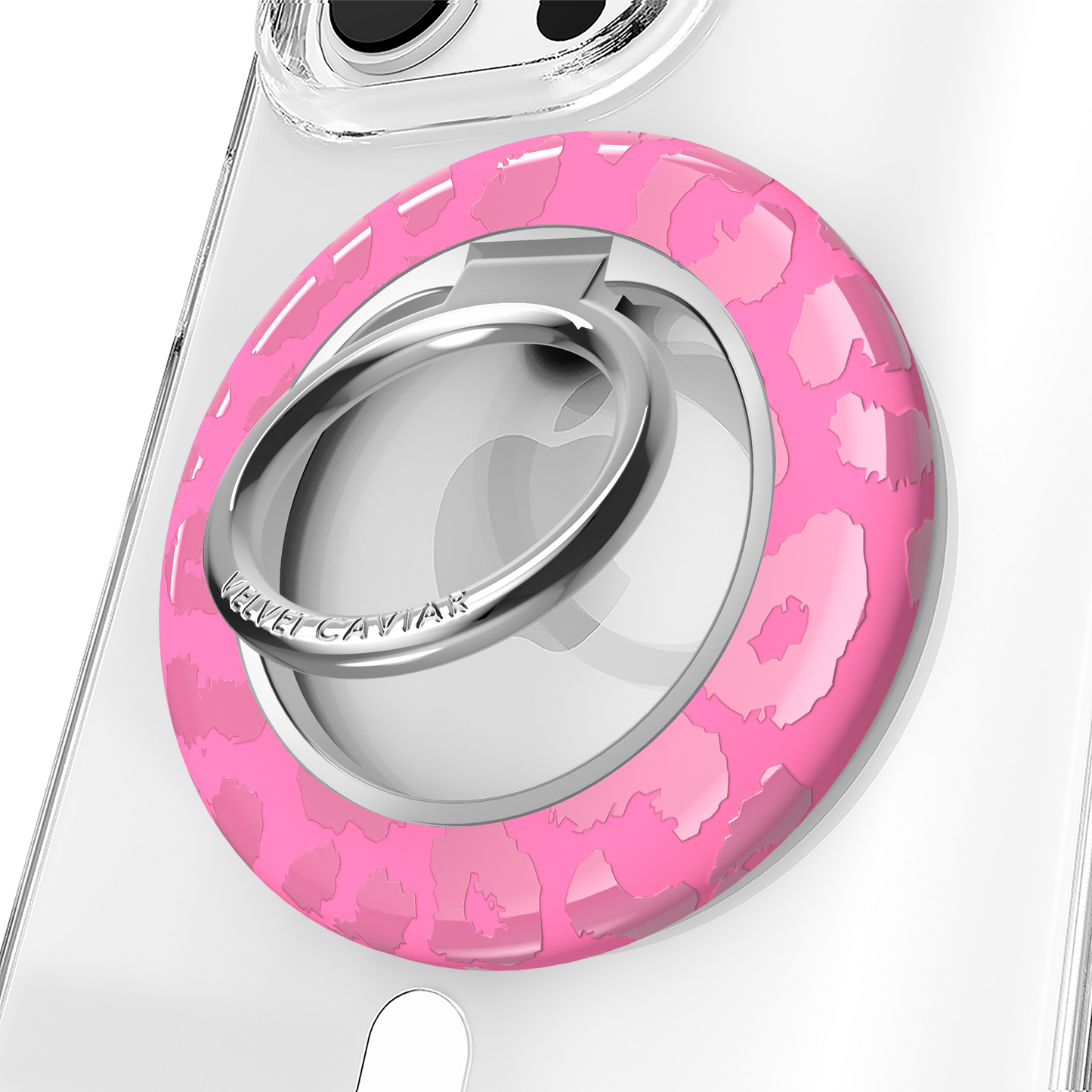 Hot Pink Leopard MagSafe Grip Ring