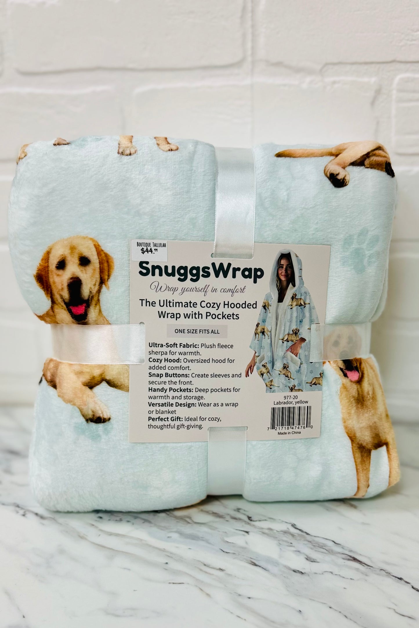 Snuggs Cozy Hooded Wrap with Pockets- Favorite Pet Breeds Edition