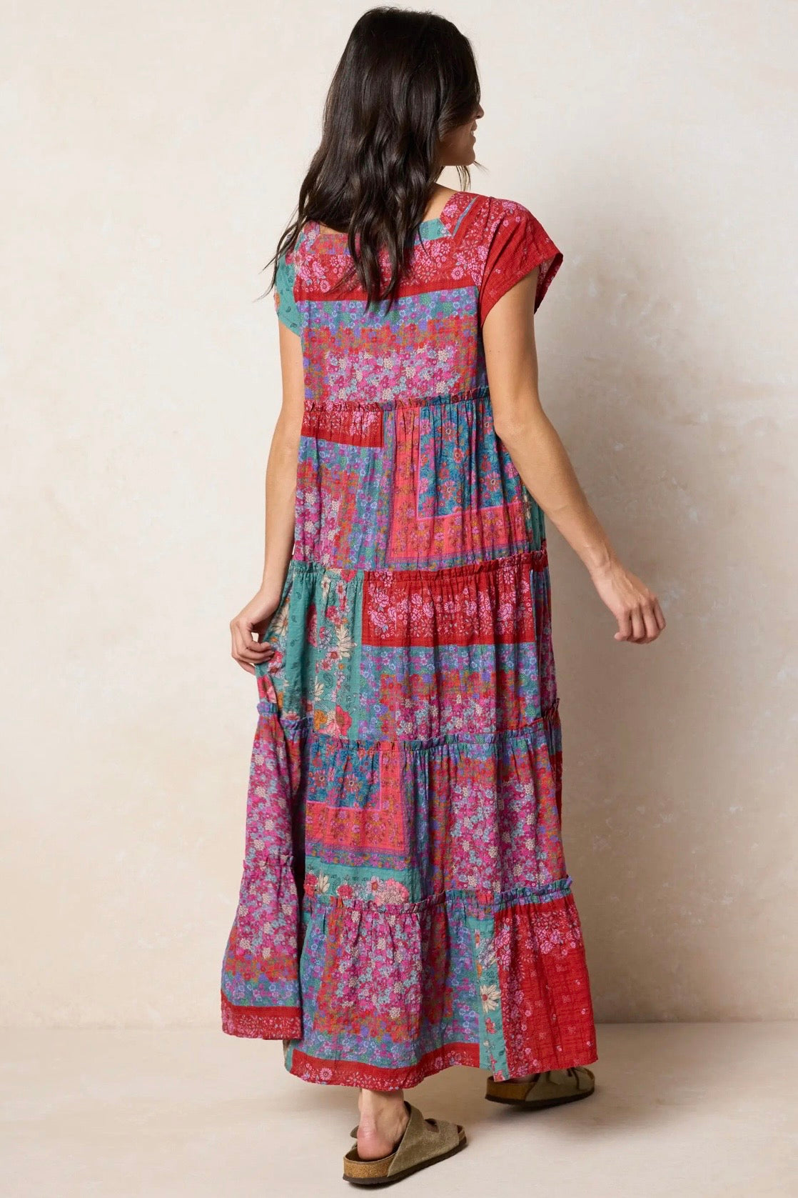 Natural Life Berkley Maxi Dress- Jewel Positano Scarf