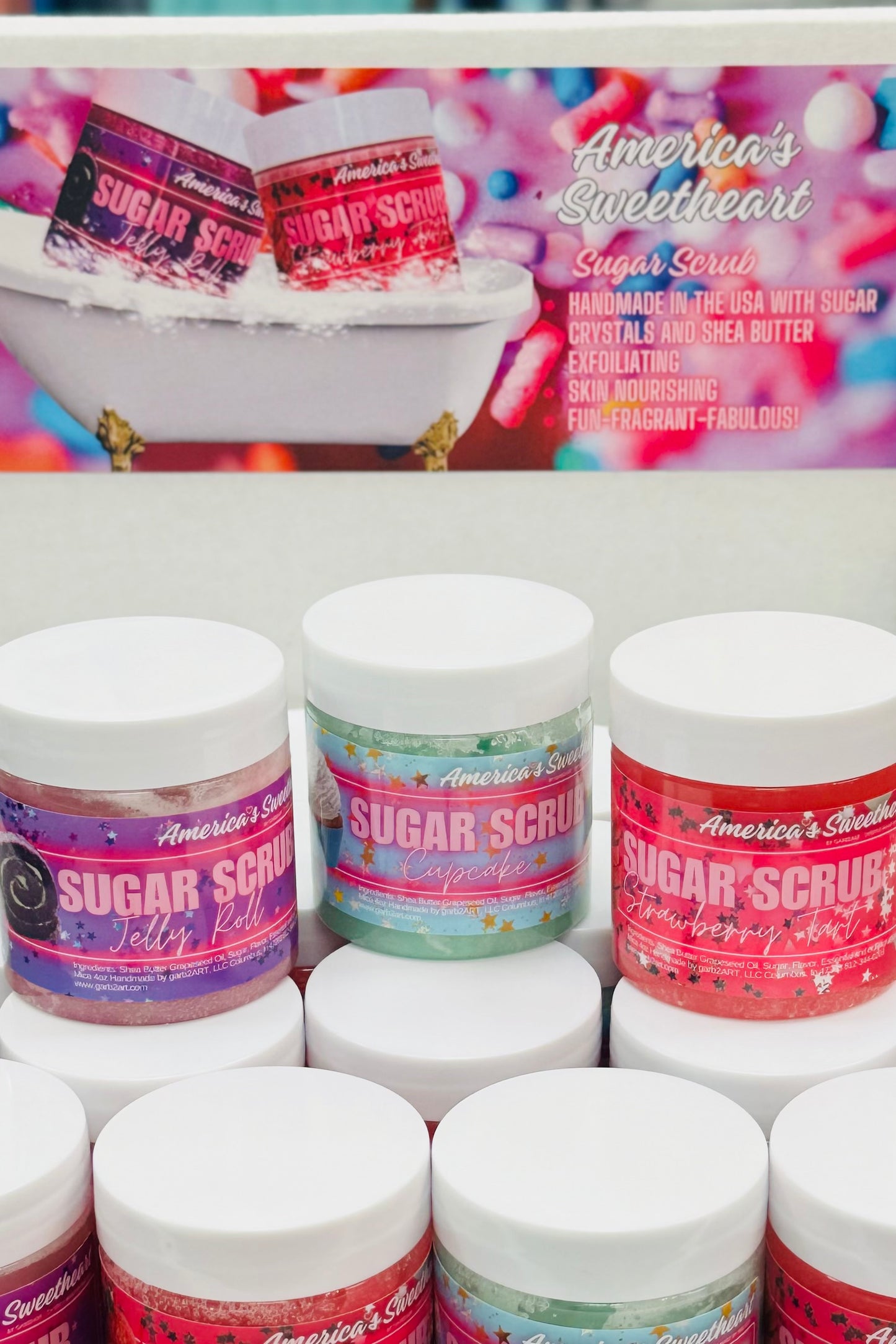 America’s Sweetheart Sugar Scrub by Garb2Art (Choose from 3)