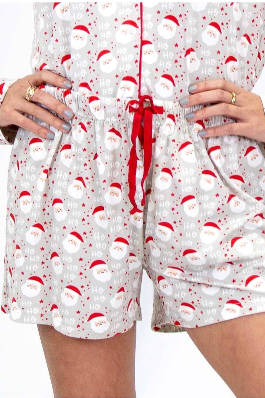 Cheerful Santa Christmas Sleep Shorts