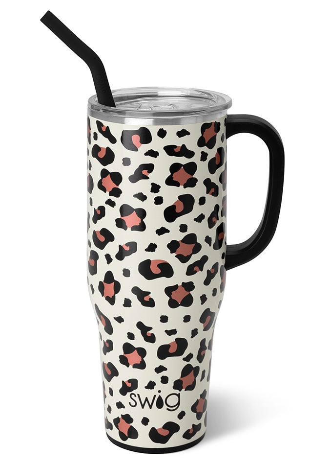 Swig Luxy Leopard 40 oz. Mega Mug with handle