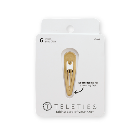 Teleties Snap Clip | Gold | 6 Count