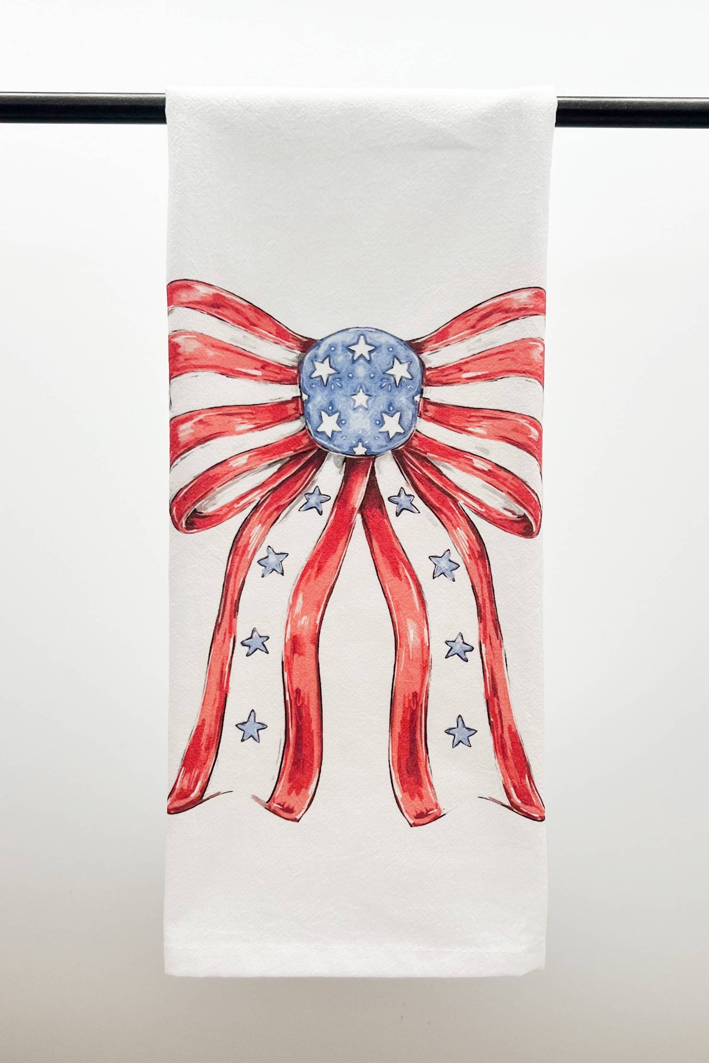 Patriotic Coquette Bow Tea Towel-Stars and Stripes