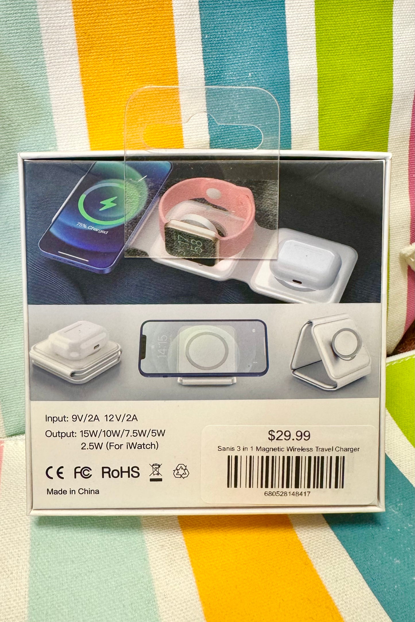 Sanis 3 in 1 Magnetic Wireless Travel Charger