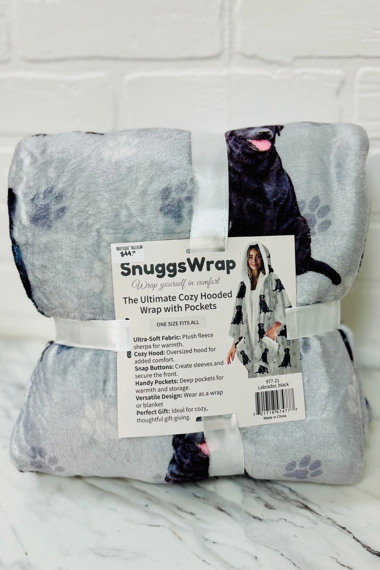 Snuggs Cozy Hooded Wrap with Pockets- Favorite Pet Breeds Edition