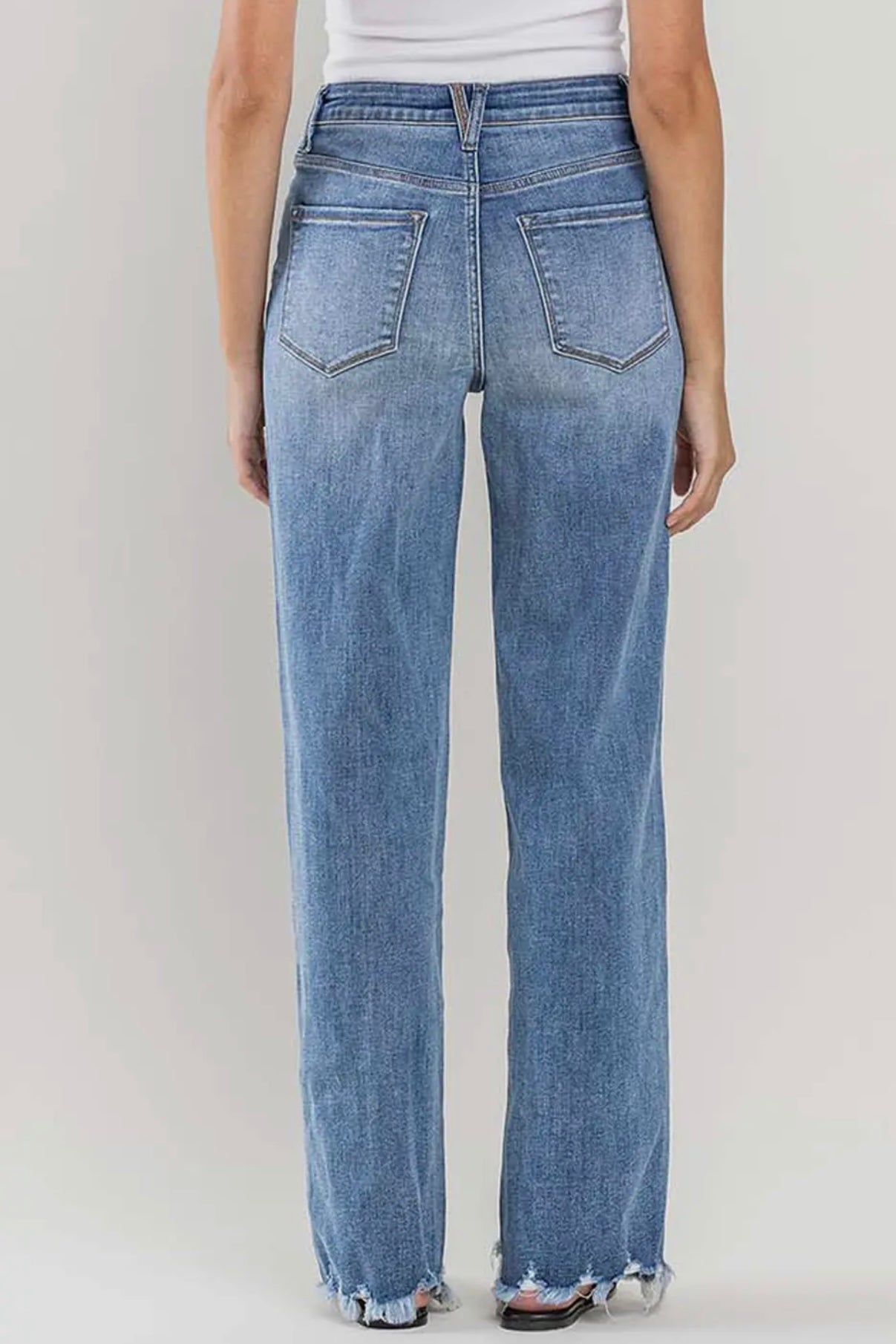 90s Vintage Loose Fit High Rise Stretch Jean with Tummy Control