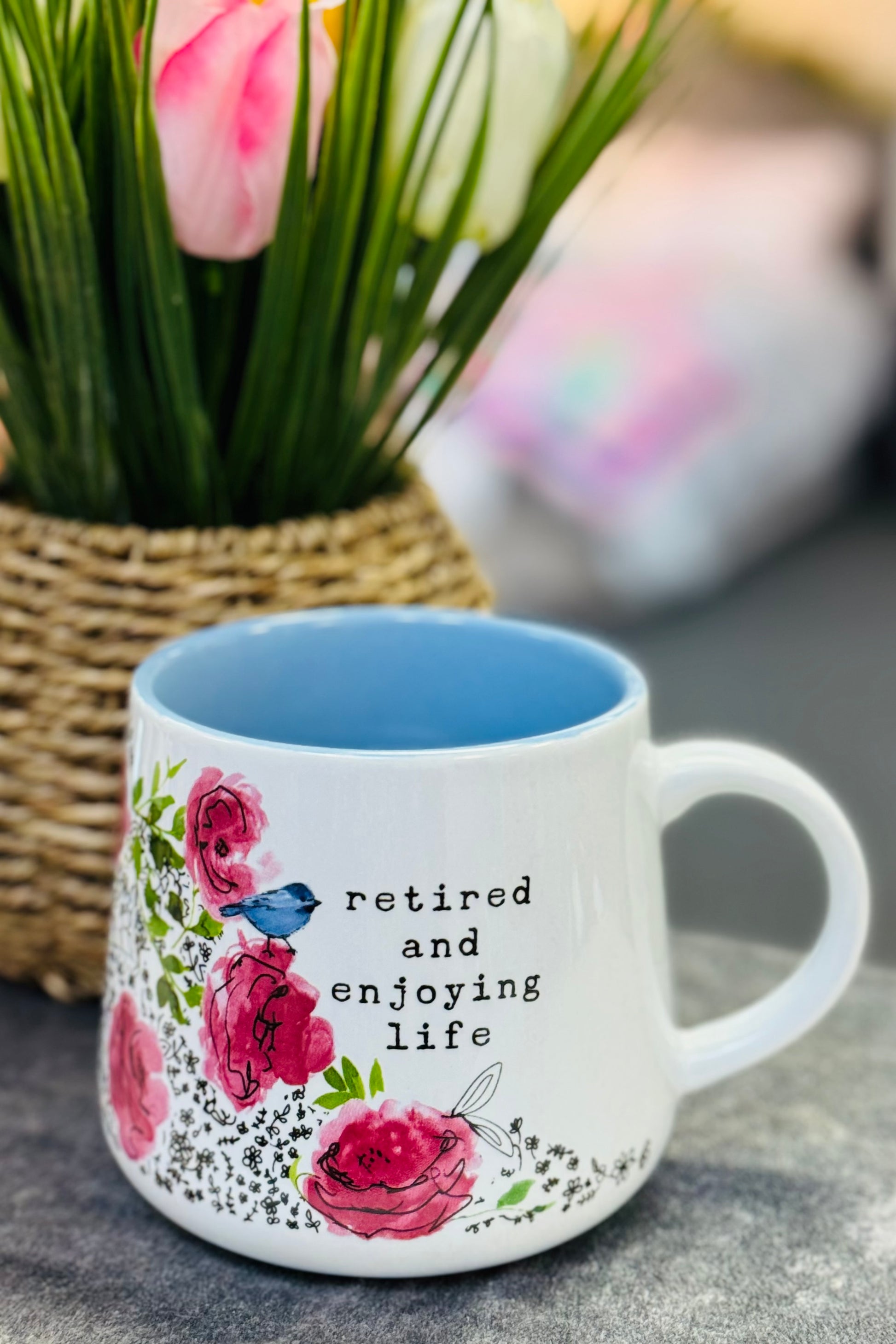 Retired and Enjoying Life 18 Ounce Mug