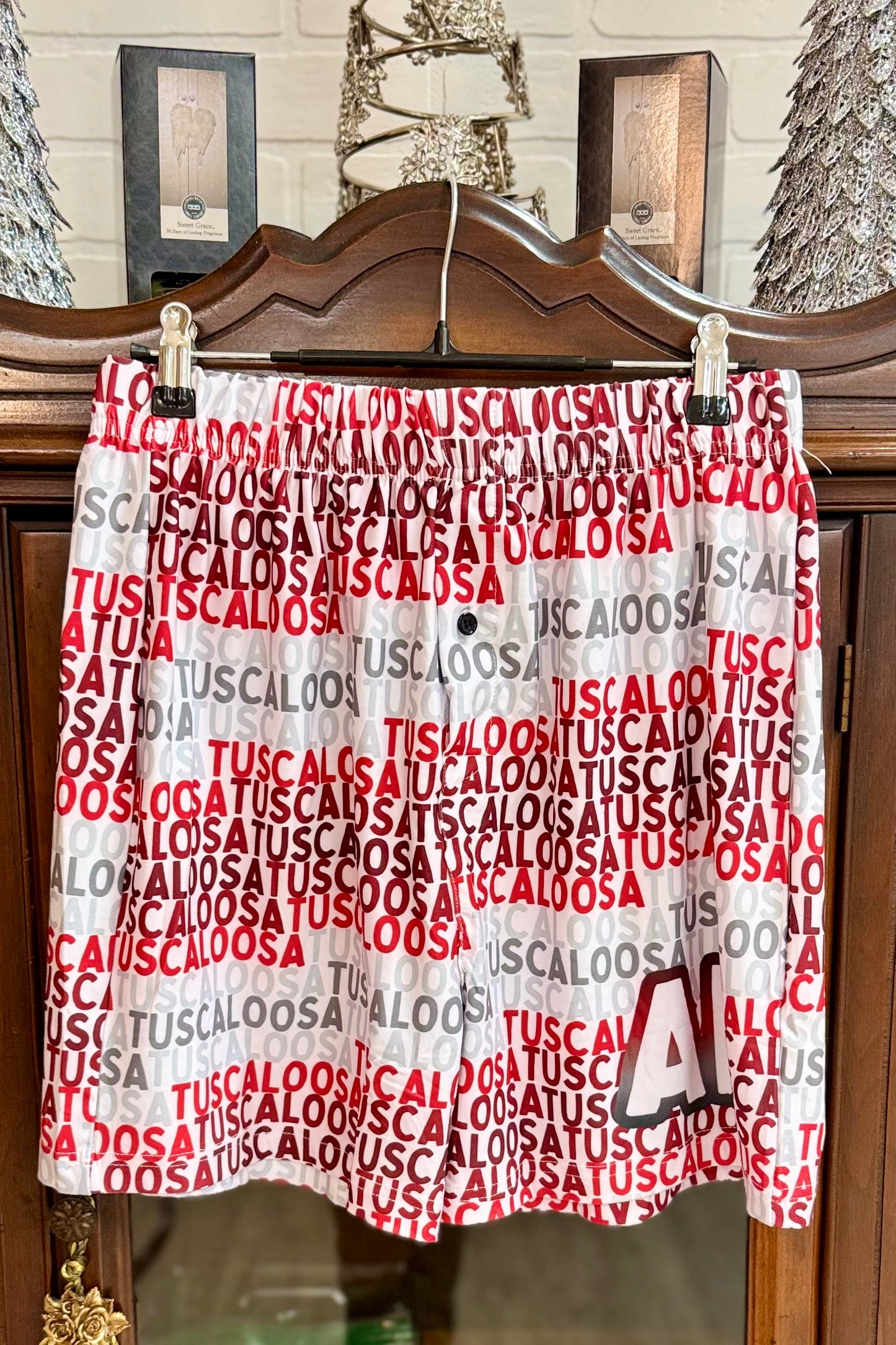 Tuscaloosa Alabama Crimson Tide Lounge Boxer Shorts by Brief Insanity