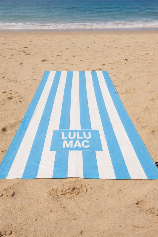 Lulu Mac Blue Darby Beach Towel