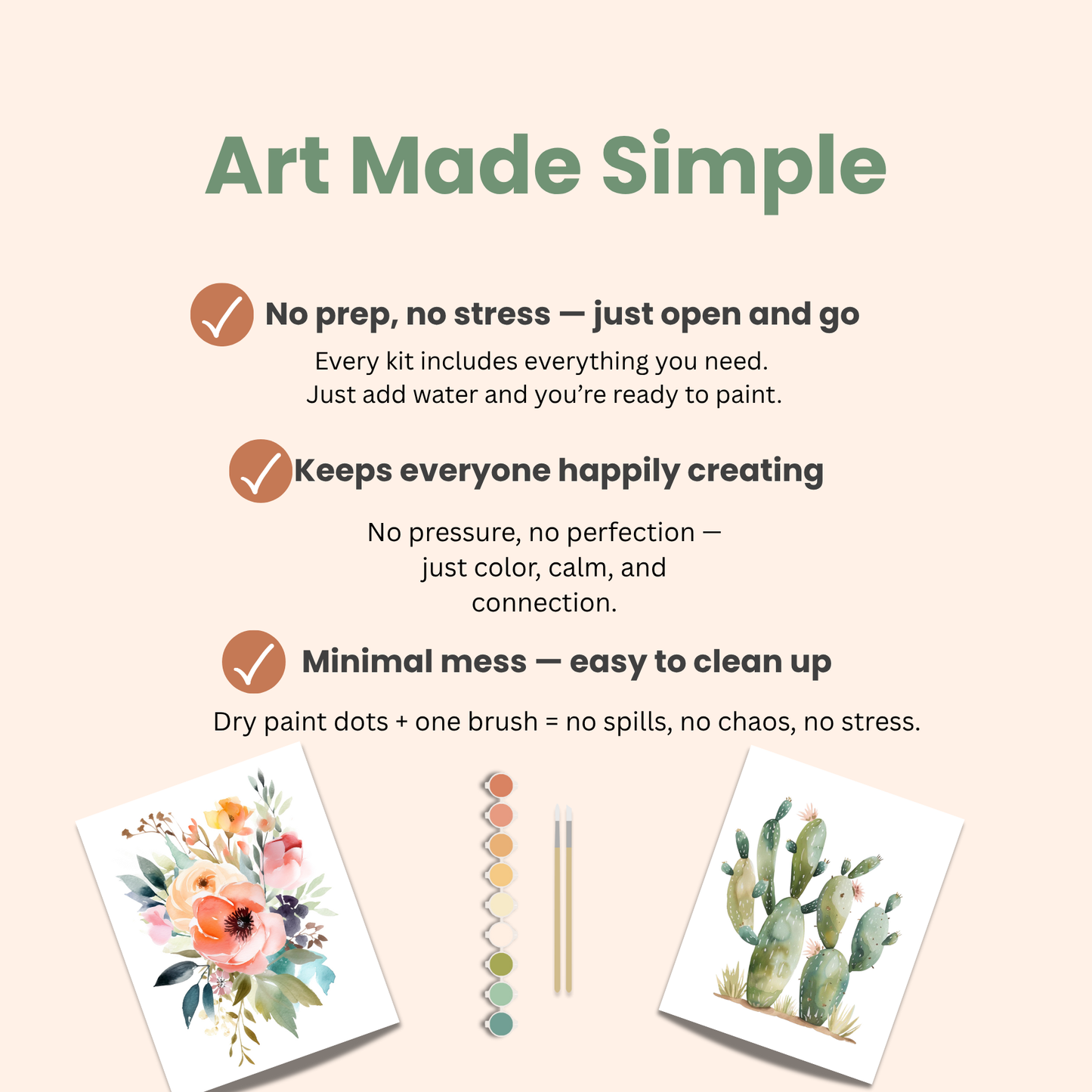 Breathe People Brilliant Bouquet All-In-One Beginner Watercolor Paint Set