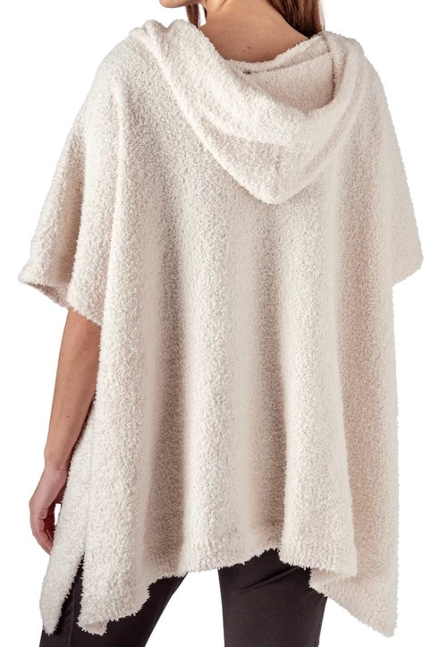 Hello Mello Always Cozy Poncho in Cream