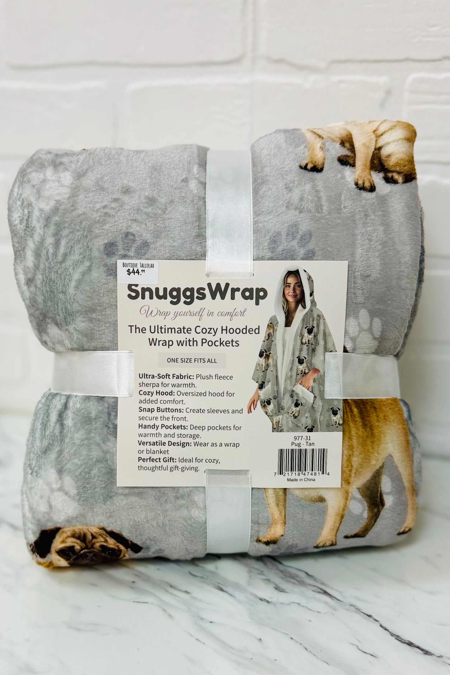 Snuggs Cozy Hooded Wrap with Pockets- Favorite Pet Breeds Edition