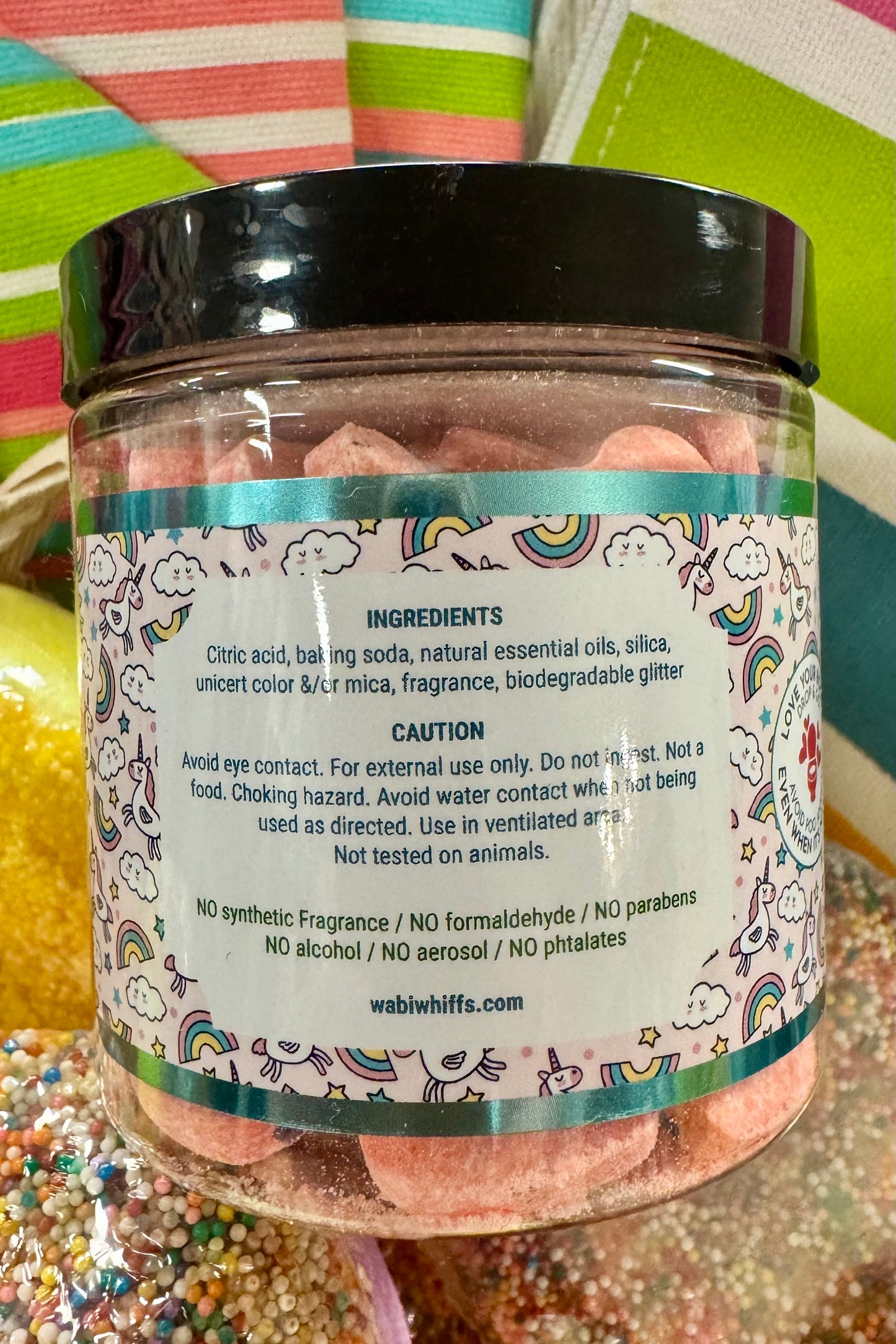 Magical Unicorns (Jasmine) Fizzing Toilet Bombs by Wabi Whiffs