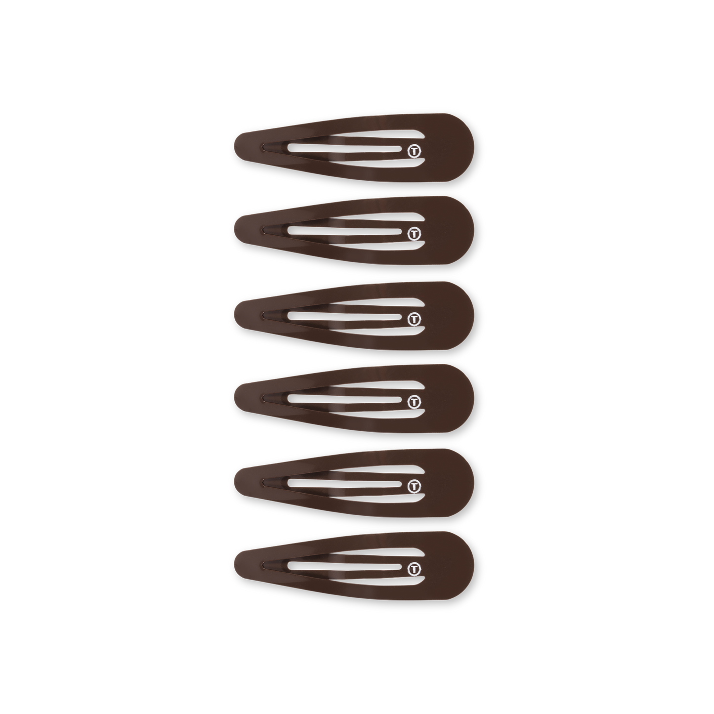 Teleties Snap Clip | Brown | 6 Count