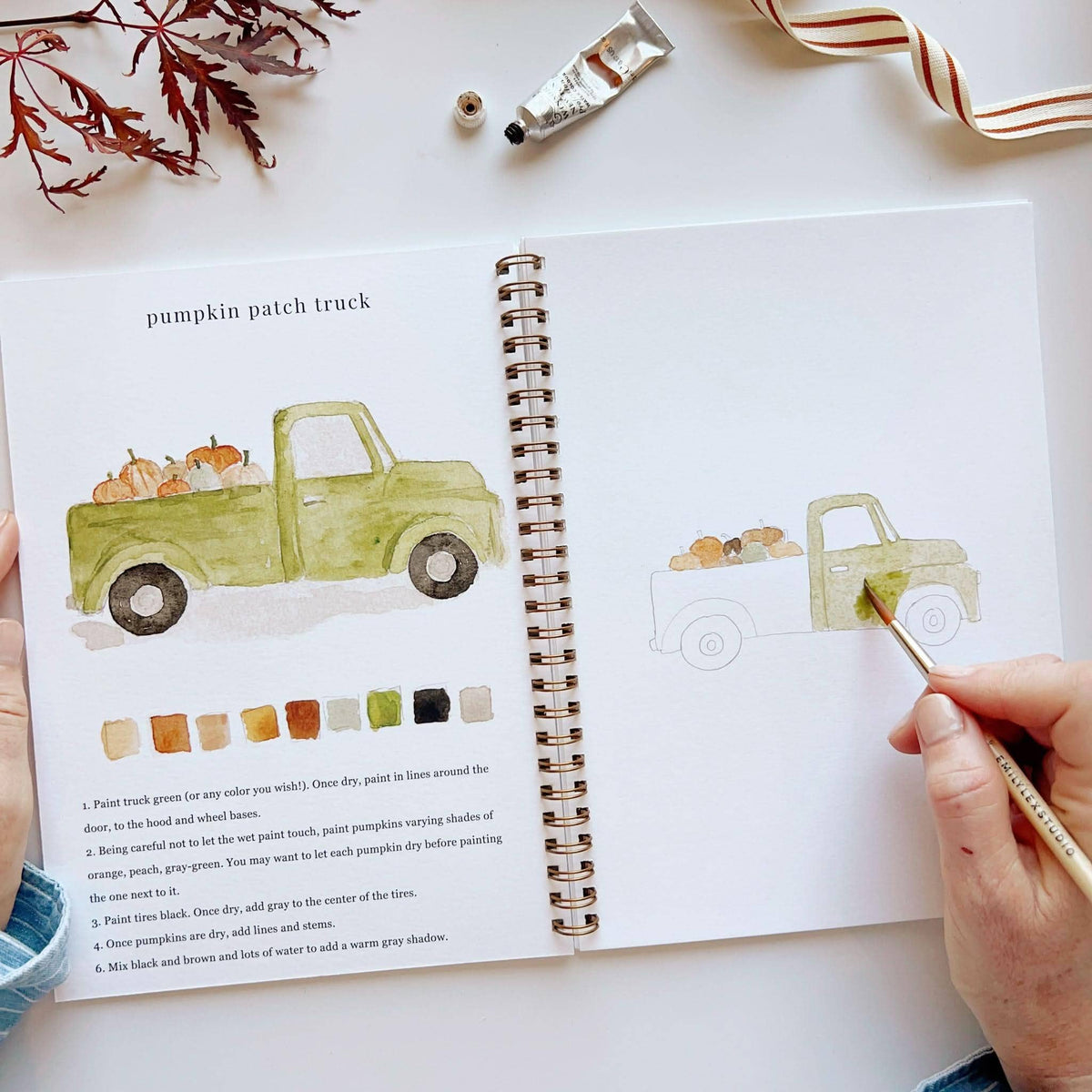 Autumn Watercolor Workbook: Emily Lex Studio
