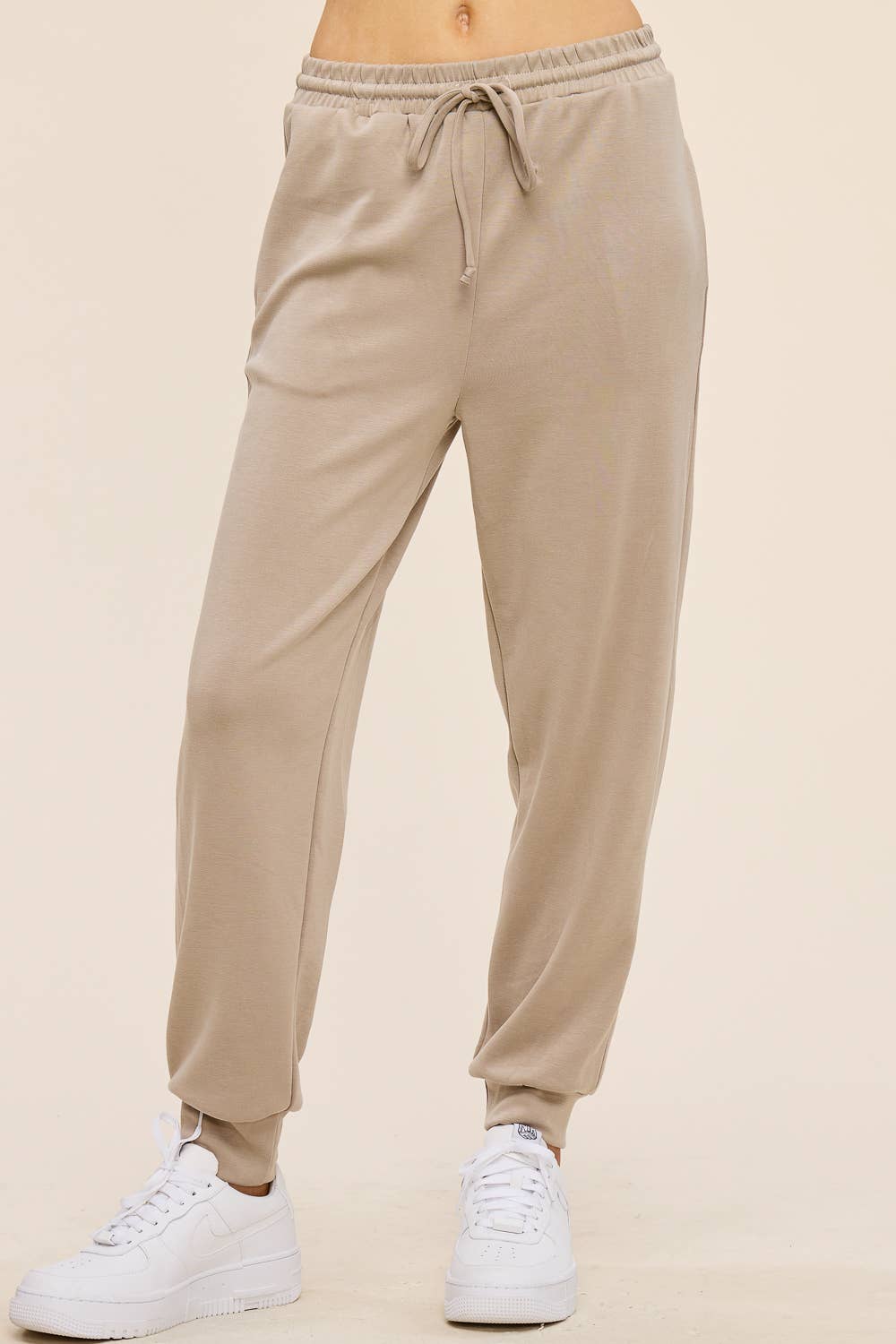 Charlotte Avery Taupe AeroSoft Scuba Joggers