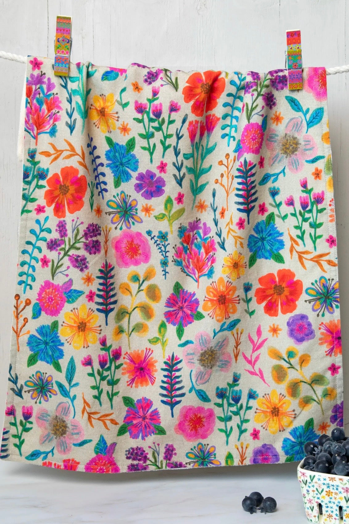 Natural Life Cotton Dish Towel- Rainbow Garden