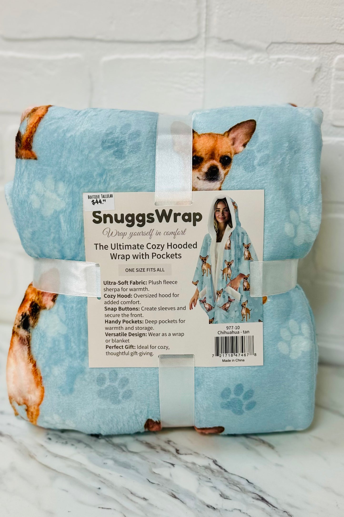 Snuggs Cozy Hooded Wrap with Pockets- Favorite Pet Breeds Edition