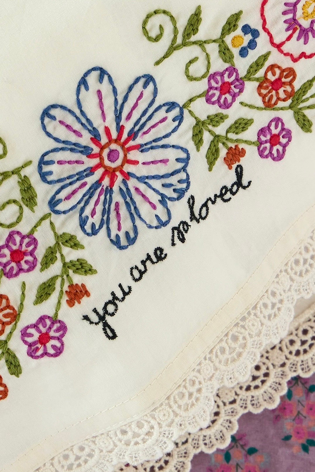 Natural Life Embroidered Cotton Giving Pillowcase- You Are So Loved
