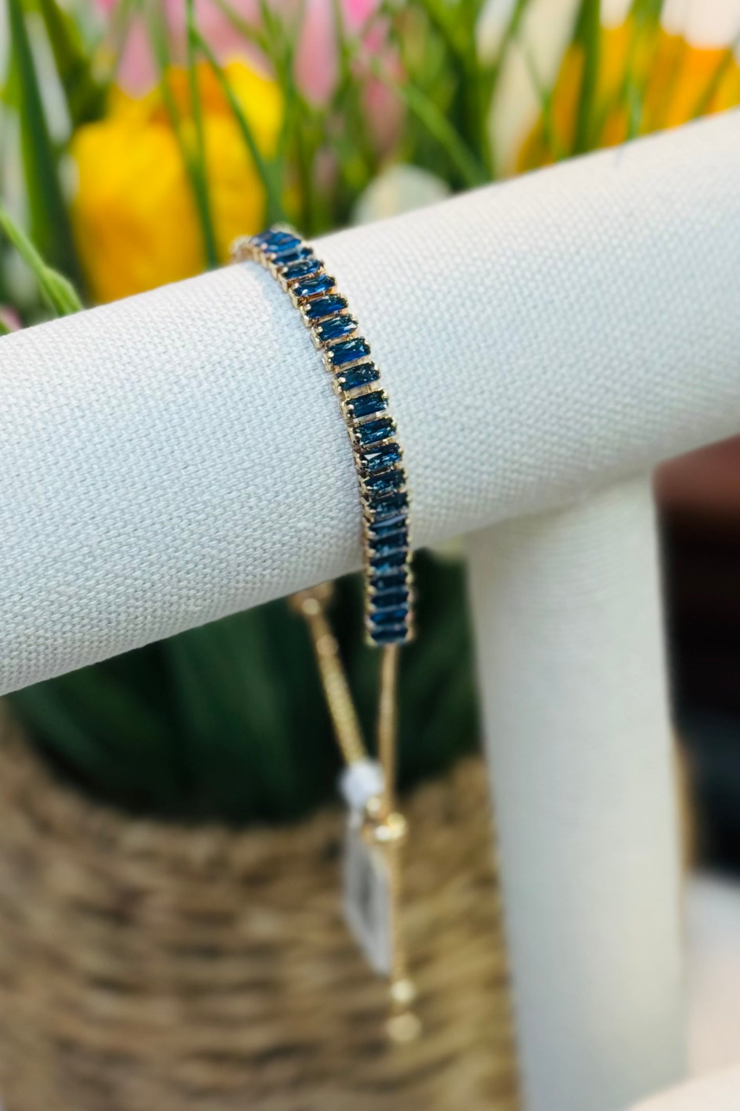 Birthstone Tennis Bracelet September Blue Sapphire 