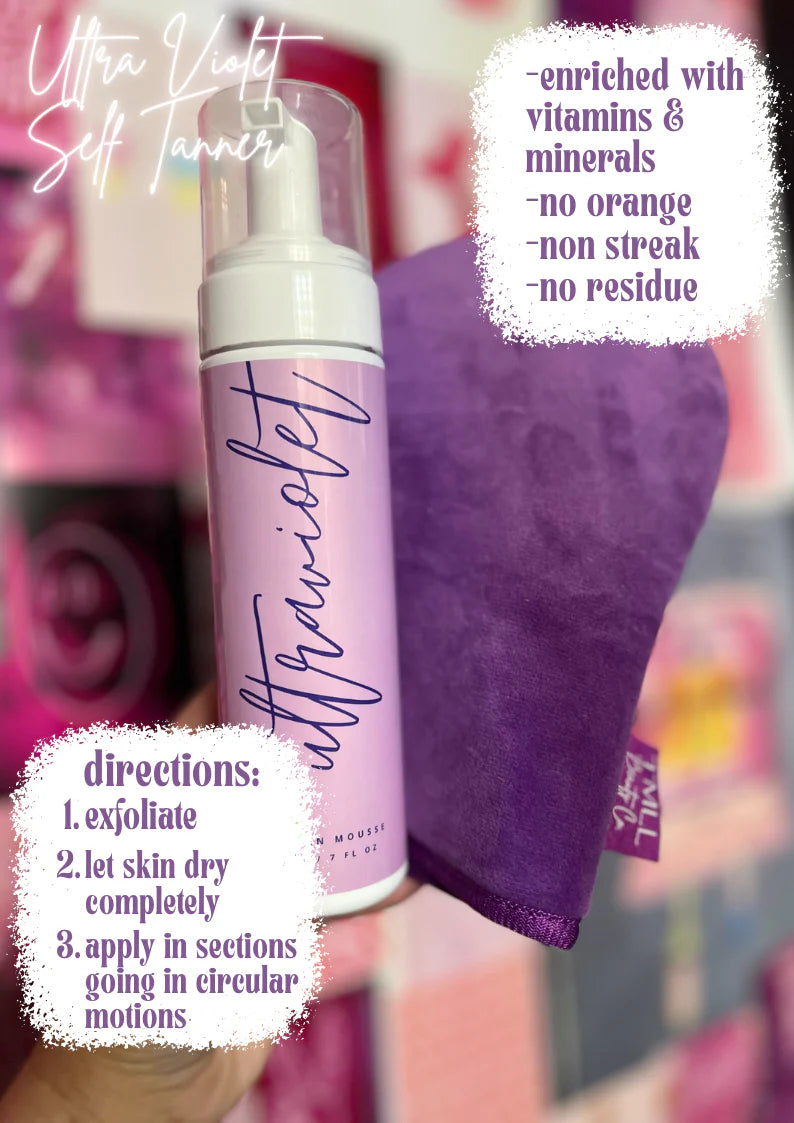Ultraviolet Premium Self Tanning Foam (includes mitt for perfect application)