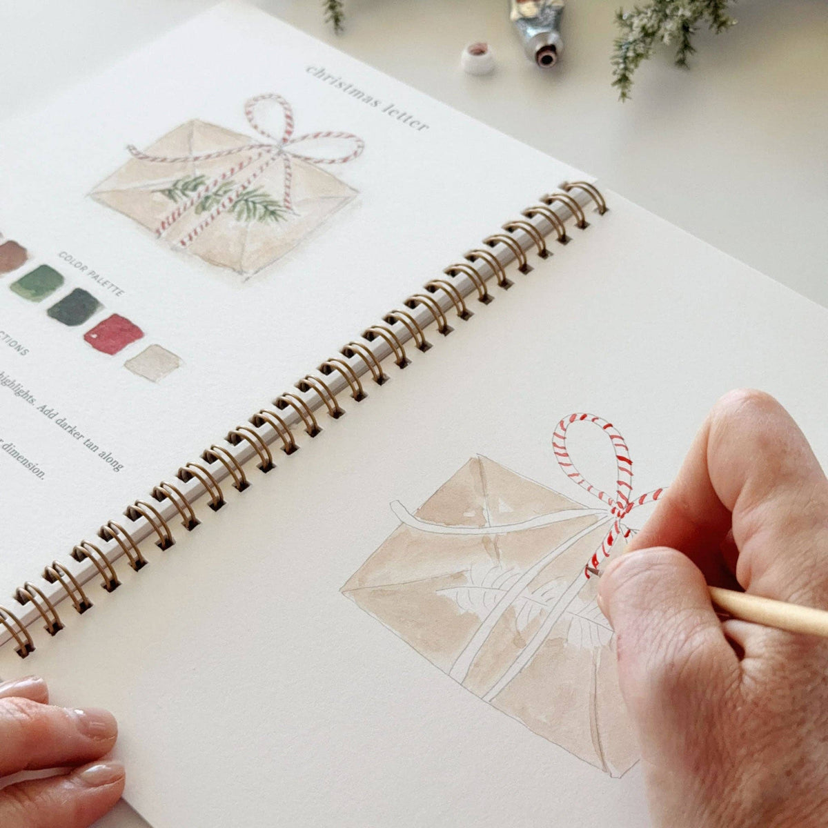Classic Christmas Watercolor Workbook: Emily Lex Studio