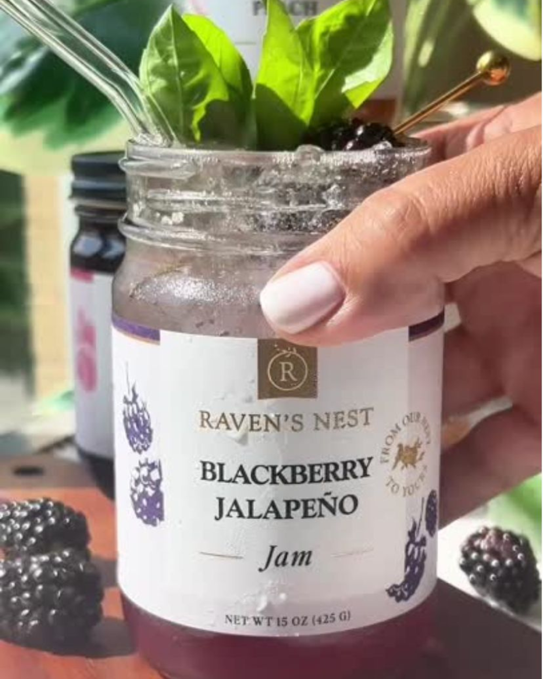 Raven's Nest Blackberry Jalapeño Jam - 15 oz.