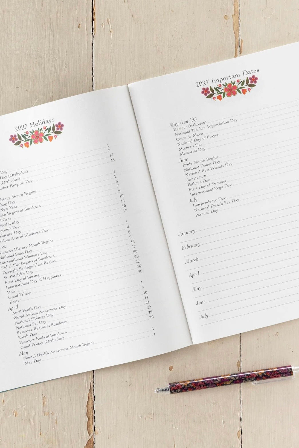 Natural Life Academic Soft Cover Planner- Patchwork