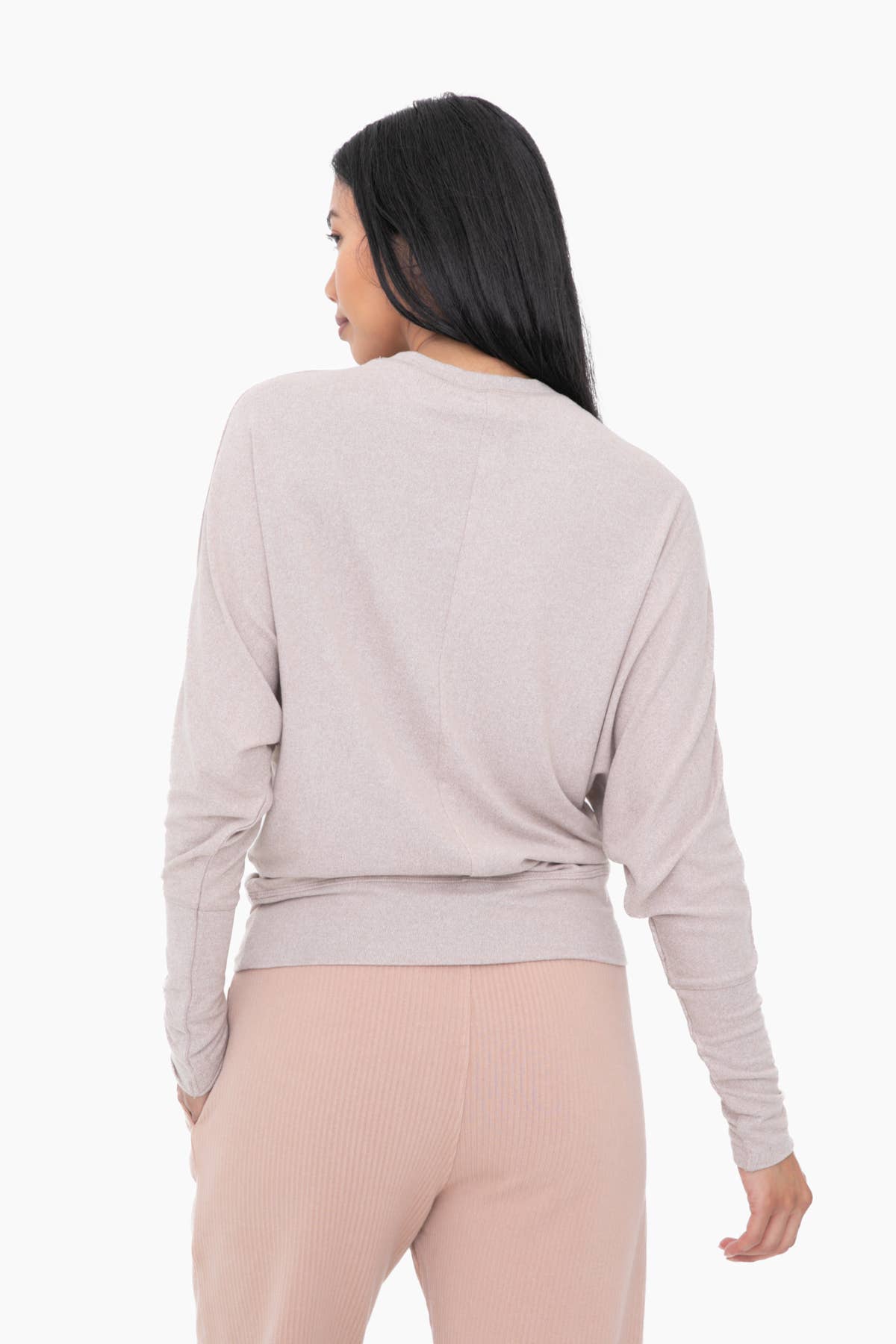 Mocha Dolman Long-Sleeved Super Soft Top