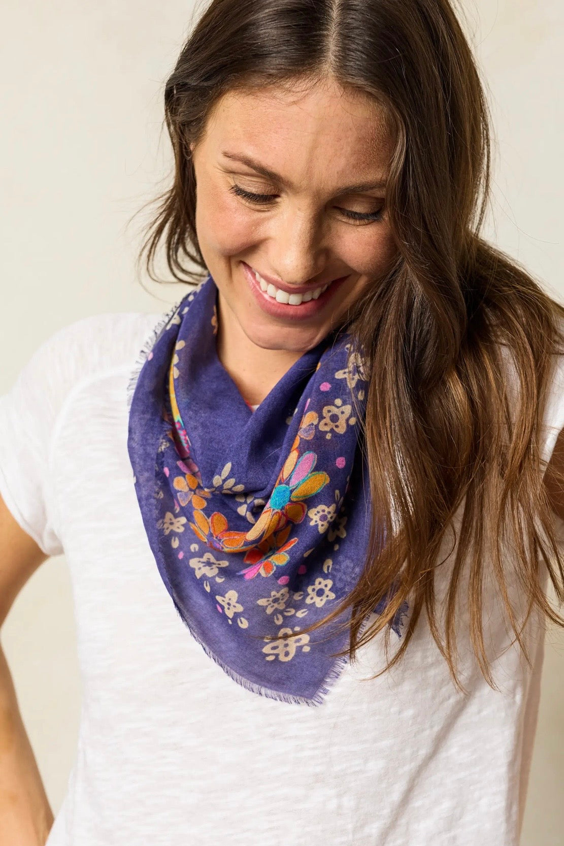 Natural Life Boho Bandana Scarf- Tropic Bandana Navy