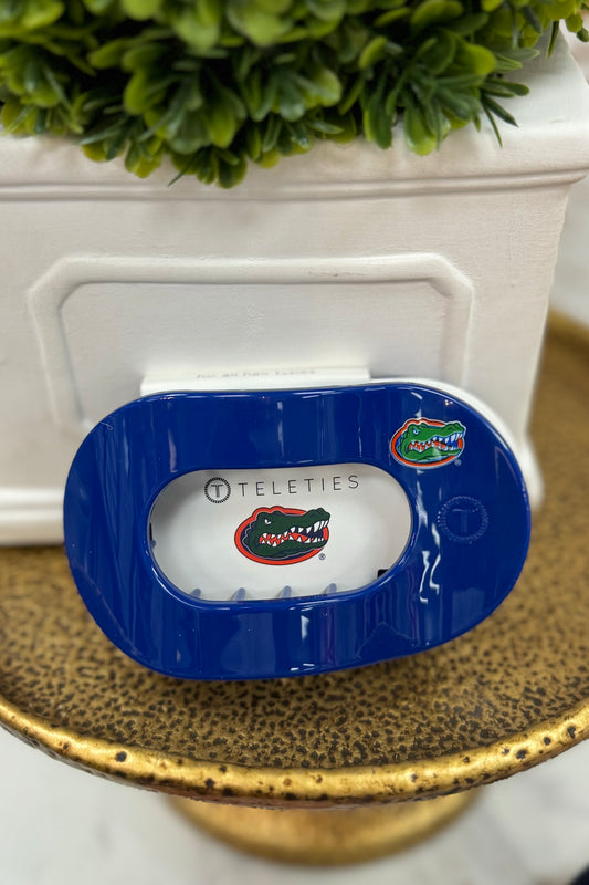 Teleties University of Florida Flat Round Hair Clip- Medium