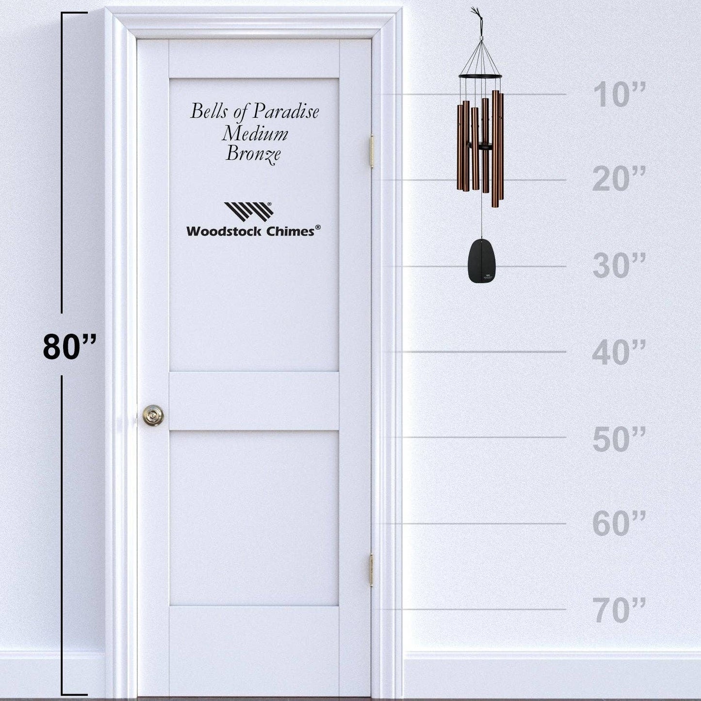 Woodstock Bells of Paradise™ Wind Chime - Bronze 32"