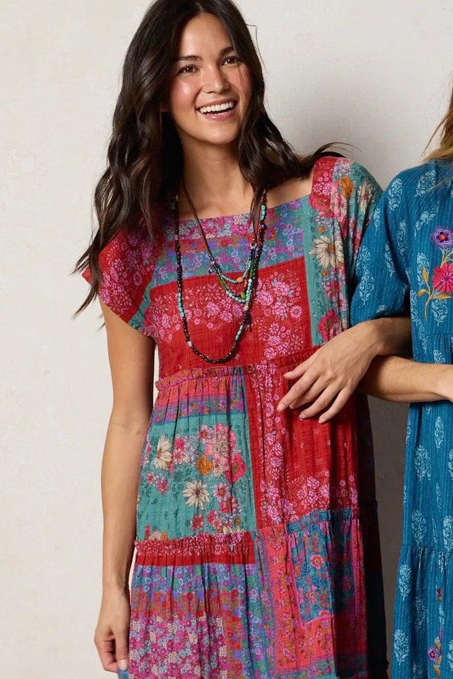 Natural Life Berkley Maxi Dress- Jewel Positano Scarf