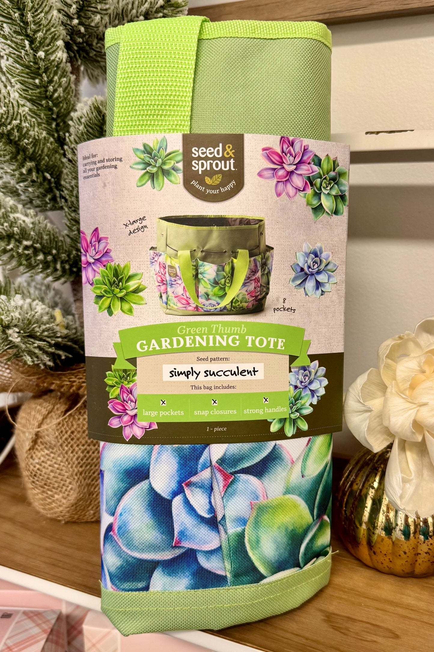 Seed & Sprout Gardening Tote Bag