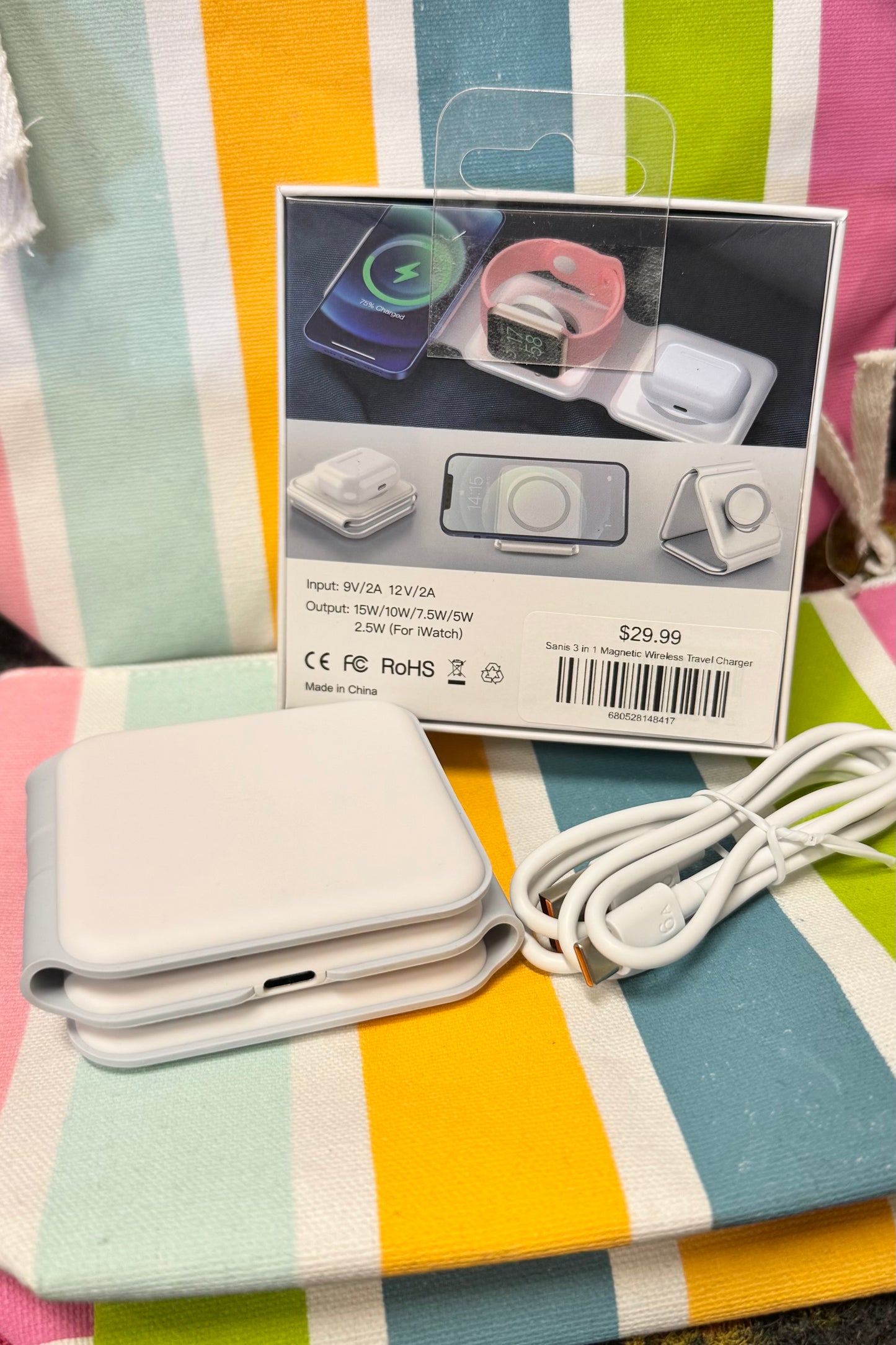 Sanis 3 in 1 Magnetic Wireless Travel Charger