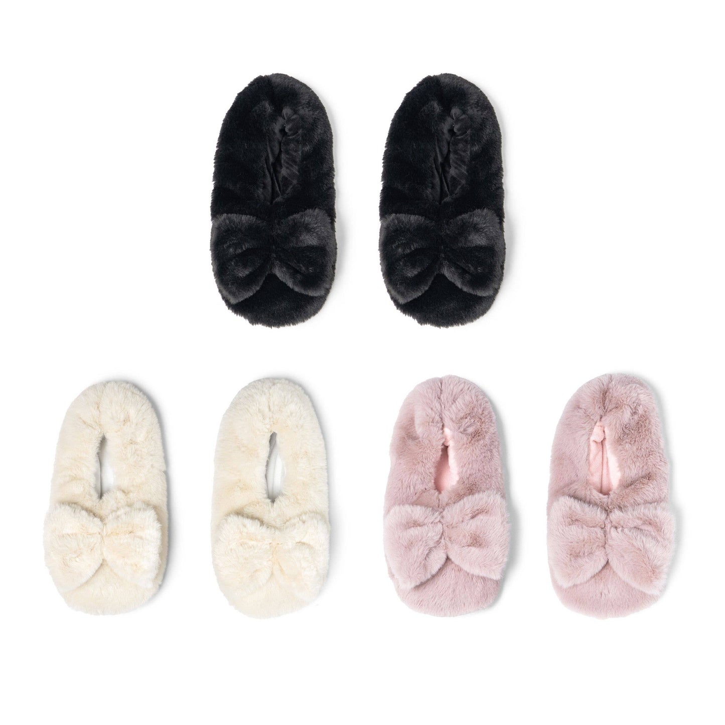 Cuddlers Heated Slippers by Hello Mello in black, ivory, or pink