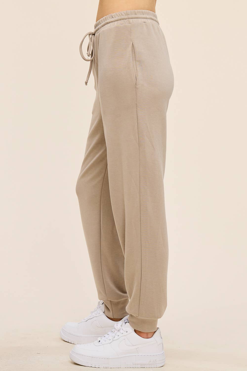 Charlotte Avery Taupe AeroSoft Scuba Joggers